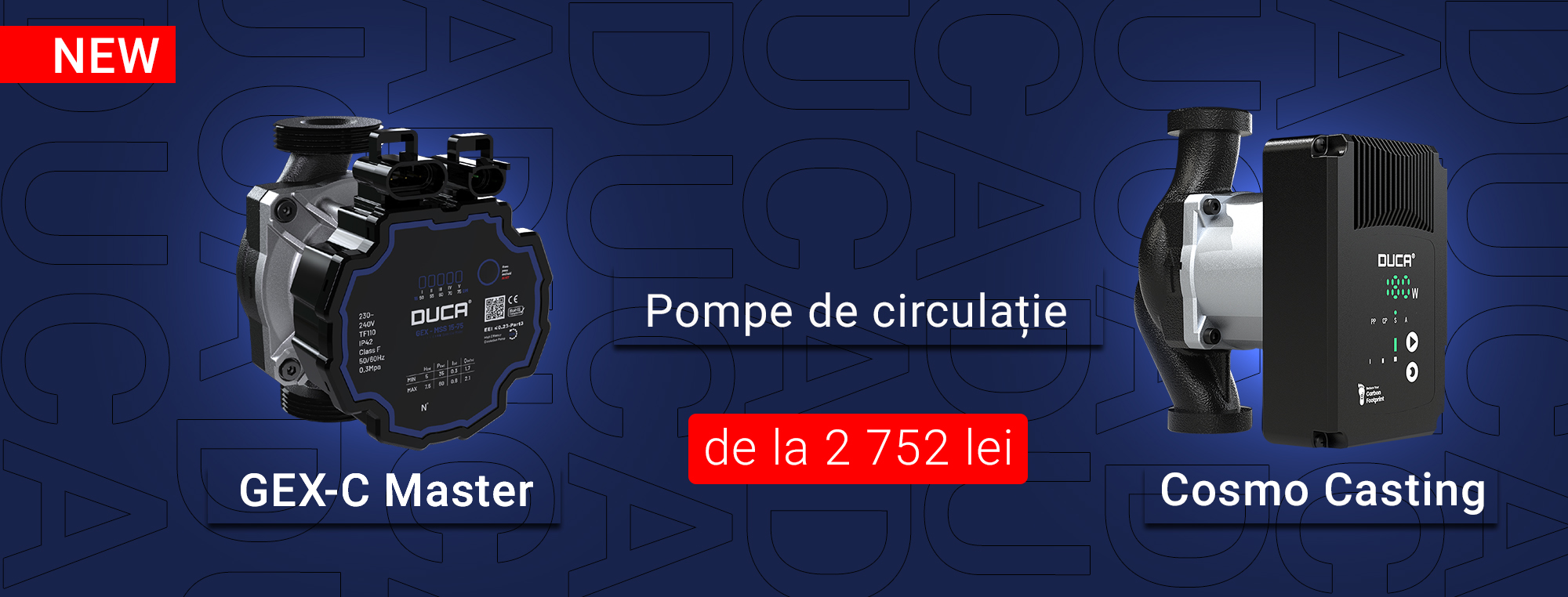 Pompe de circulați Duca Cosmo Casting și GEX-C Master 